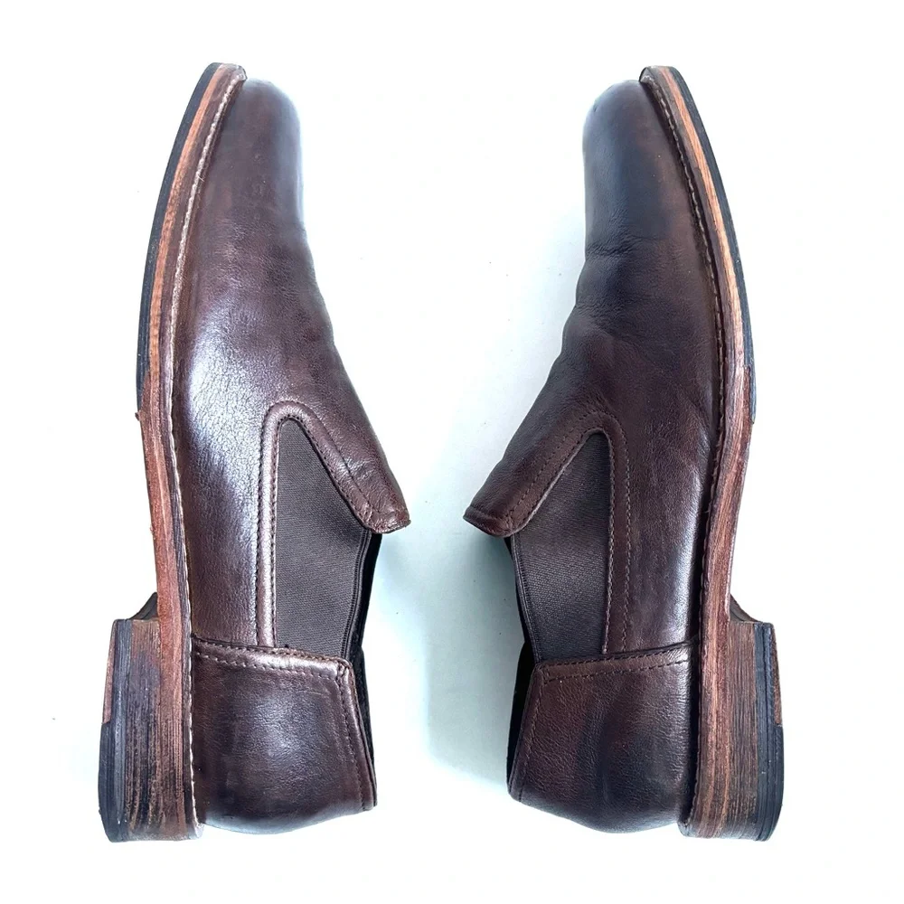 Cole Haan Goring Padded Heel Loafer Dress Shoes Slip On Brown Leather Size 10.5M